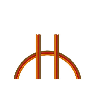 Kabel třížilový plochý tenký JR 0.14mm2 (PVC)