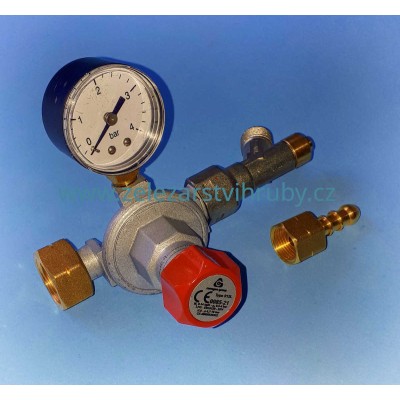 Red.ventil PB 1x man. 1-4bar 12kg/h G3/8"L +nátrubek 8 Italy