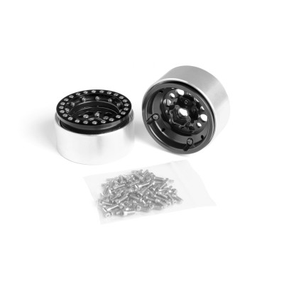 1.9'' Hliníkové beadlock disky pro 1/10 crawler/expedice černé - 2 ks