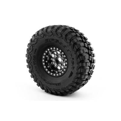 1.9'' Hliníkové beadlock disky pro 1/10 crawler/expedice černé - 2 ks