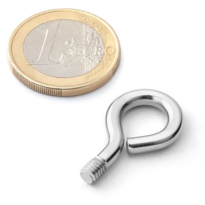 Šroub s okem M4x26 6mm Ni oko 9mm drát 3,5mm