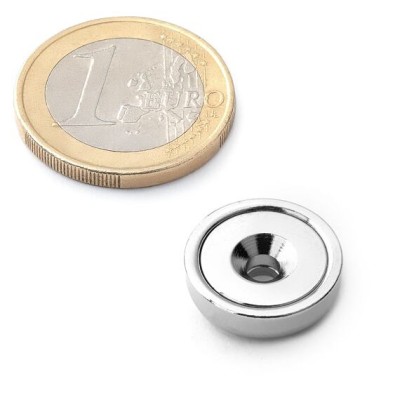 Magnet pr.16 x 5mm otvor zap. pro M3 / 5kg neodym N42