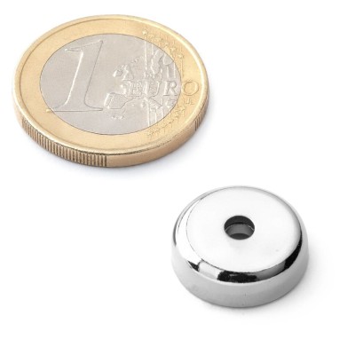 Magnet pr.16 x 5mm otvor zap. pro M3 / 5kg neodym N42