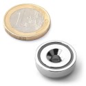 Magnet pr.20 x 7mm otvor zap. pro M4 /13kg Ni neodym N42