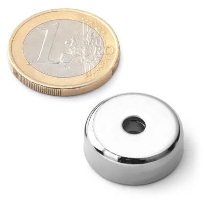 Magnet pr.20 x 7mm otvor zap. pro M4 /13kg Ni neodym N42