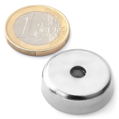 Magnet pr.25 x 8mm otvor zap. pro M5 /19kg Ni neodym N42