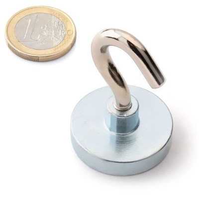 Magnet pr.32 x16/42mm s hákem M5 /41kg Ni neodym N42