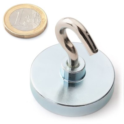 Magnet pr.42 x16/48mm s hákem M6 /80kg Ni neodym N42