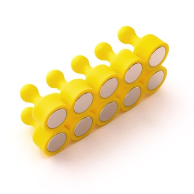 Magnet figurka pr.12x20 žlutá 10ks 1,8kg neodym N42