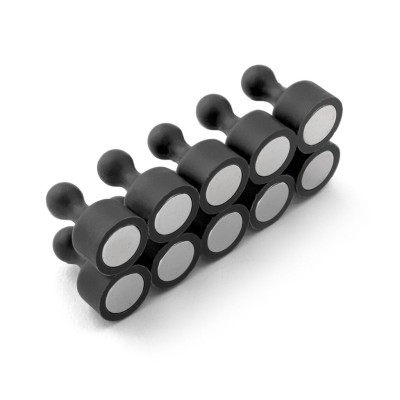 Magnet figurka pr.12x20 černá 10ks 1,8kg neodym N42
