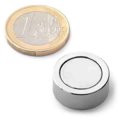 Magnet pr.19 x 8mm otvor s M4 /12kg neodym N38 Zn