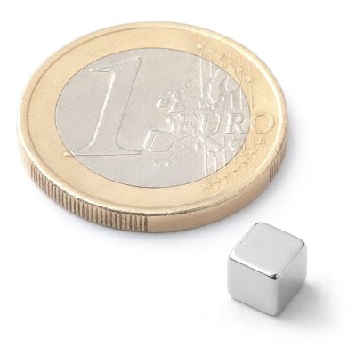 Magnet 5x 5 x 5mm 1,2kg Ni kostka neodym N42