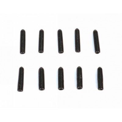 Koncové čepičky na vypínače, černé, dlouhé, 10ks.