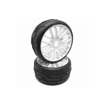 PMT 1/8 GT RALLY 18 "Hard" směs - nalepené, bílé Q7 disky, 2 ks.