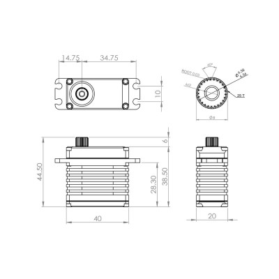 HBL850 (0.071s/60°, 24.9kg.cm)