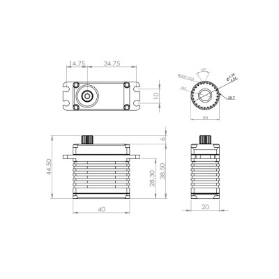 HBL380 (0.082s/60°, 41.0kg.cm)