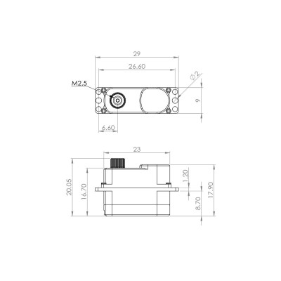 HV75K-N (0.09s/60°, 3.3kg.cm)