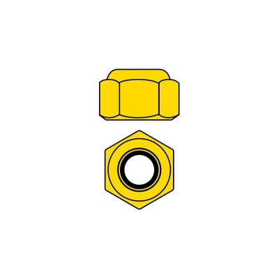 Hliníkové Nylon STOPmatky M2 - zlaté - 10 ks.