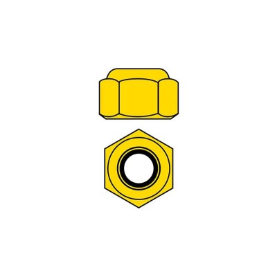 Hliníkové Nylon STOPmatky M4 - zlaté - 10 ks.