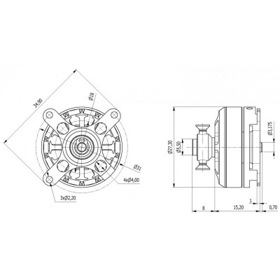 AXI 2203/46 V2 střídavý motor