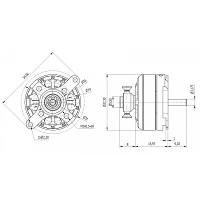AXI 2204/RACE SAVER V2 střídavý motor