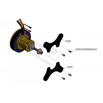 Středový montážní kříž pro AXI 81xx