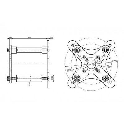 Přední+Zadní kříž pro AXI 53xx V1/V2