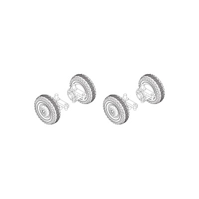 Turbo Racing Set předních kol C50 2 + 2 ks