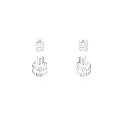 Turbo Racing Výstupní osa převodovky C50 2 ks