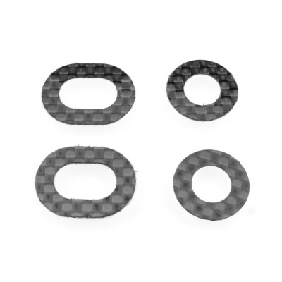 Ultra 1/8 Off-Road uhlíkové podložky, 4 ks. pro 7-8mm sloupky