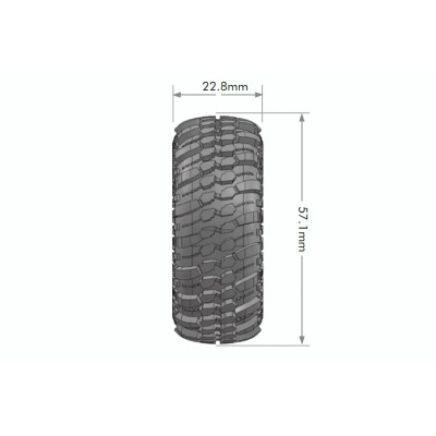 CR-CHAMP 1.0 - Kompletní 1/18 a 1/24 crawler kola s černými disky pro 7mm hex, 2 ks