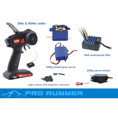 PRO RUNNER 1/10 sada 2,4GHz, Modrá