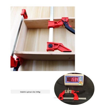 Svěrka truhlářská 300x80mm lehká s pákou plast. 120kg MAGG