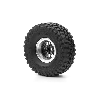 1.9'' Hliníkové beadlock disky offset -10 mm pro 1/10 crawler/expedice černé - 2 ks