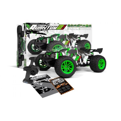 Quantum2 XT Flux 1/10th Stadium Truck - Zelený