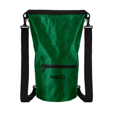 Vak 15l 23x48cm voděodolný zelený s popruhy NYLON 210T NEO