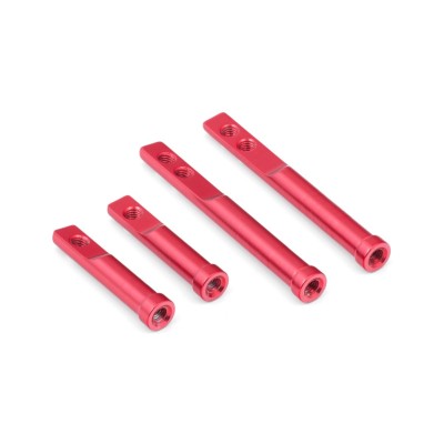 Hliníkové sloupky karoserie s magnety pro drift 1/10, červená