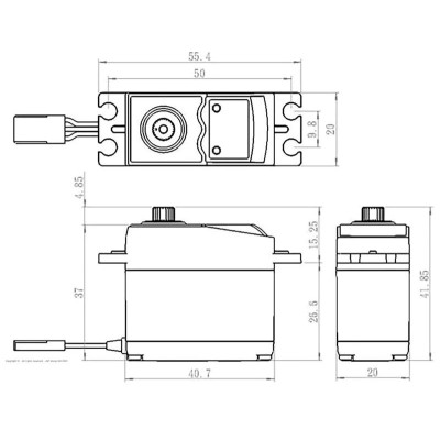 SG-0351+ Digitální servo (4,1kg-0,17s/60°)