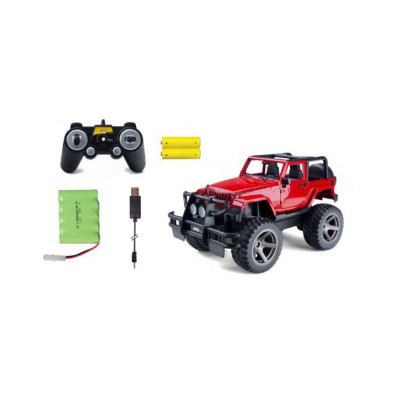 Siva RC Jeep Wrangler 1:14 červená, dálkově otevírané dveře