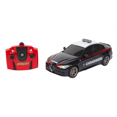 RE.EL Toys RC auto Alfa Romeo Giulia Quadrifoglio Carabinieri 1:18, 2,4 GHz