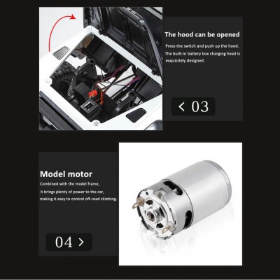 DoubleE RC auto Land Rover Defender D110 1:8 bílá RTR sada