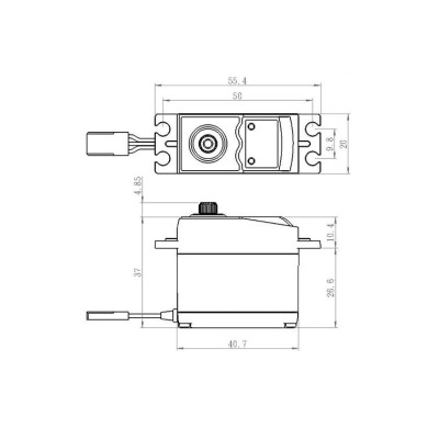 SC-0253MG+ Digitální servo (6,0kg-0,15s/60°)