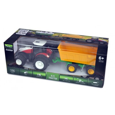 Amewi RC Traktor 2,4 Ghz s přívěsem, světla, zvuk 1:24
