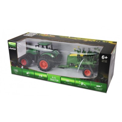 Amewi RC Traktor 2,4 Ghz se sečkou, světla, zvuk 1:24 RTR sada