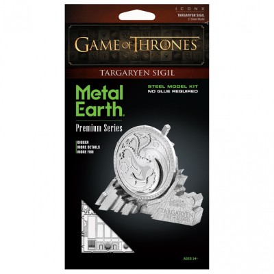 Metal Earth Luxusní ocelová stavebnice Game of Thrones - Targaryen Sigil