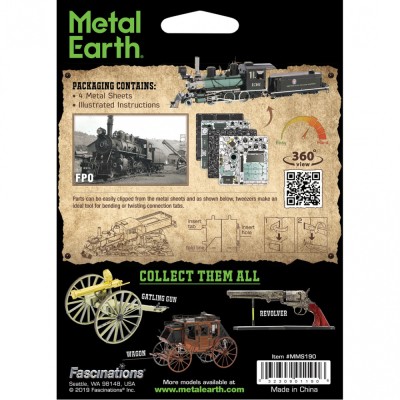 Metal Earth Luxusní ocelová stavebnice Wild West 2-6-0 Lokomotiva