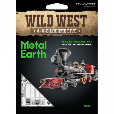 Metal Earth Luxusní ocelová stavebnice Wild West 4-4-0 Lokomotiva