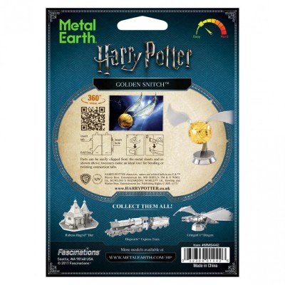 Metal Earth Luxusní ocelová stavebnice Harry Potter - Zlatonka