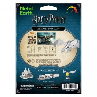 Metal Earth Luxusní ocelová stavebnice Harry Potter - Gringottův drak
