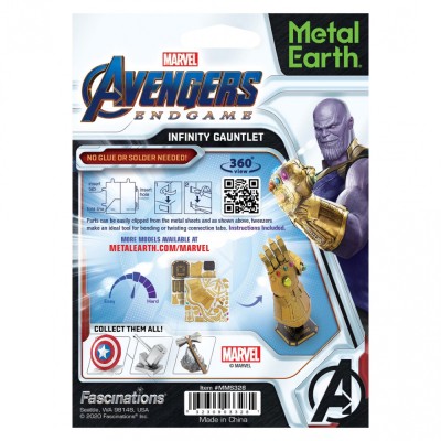 Metal Earth Luxusní ocelová stavebnice Marvel Avengers Infinity Gauntlet